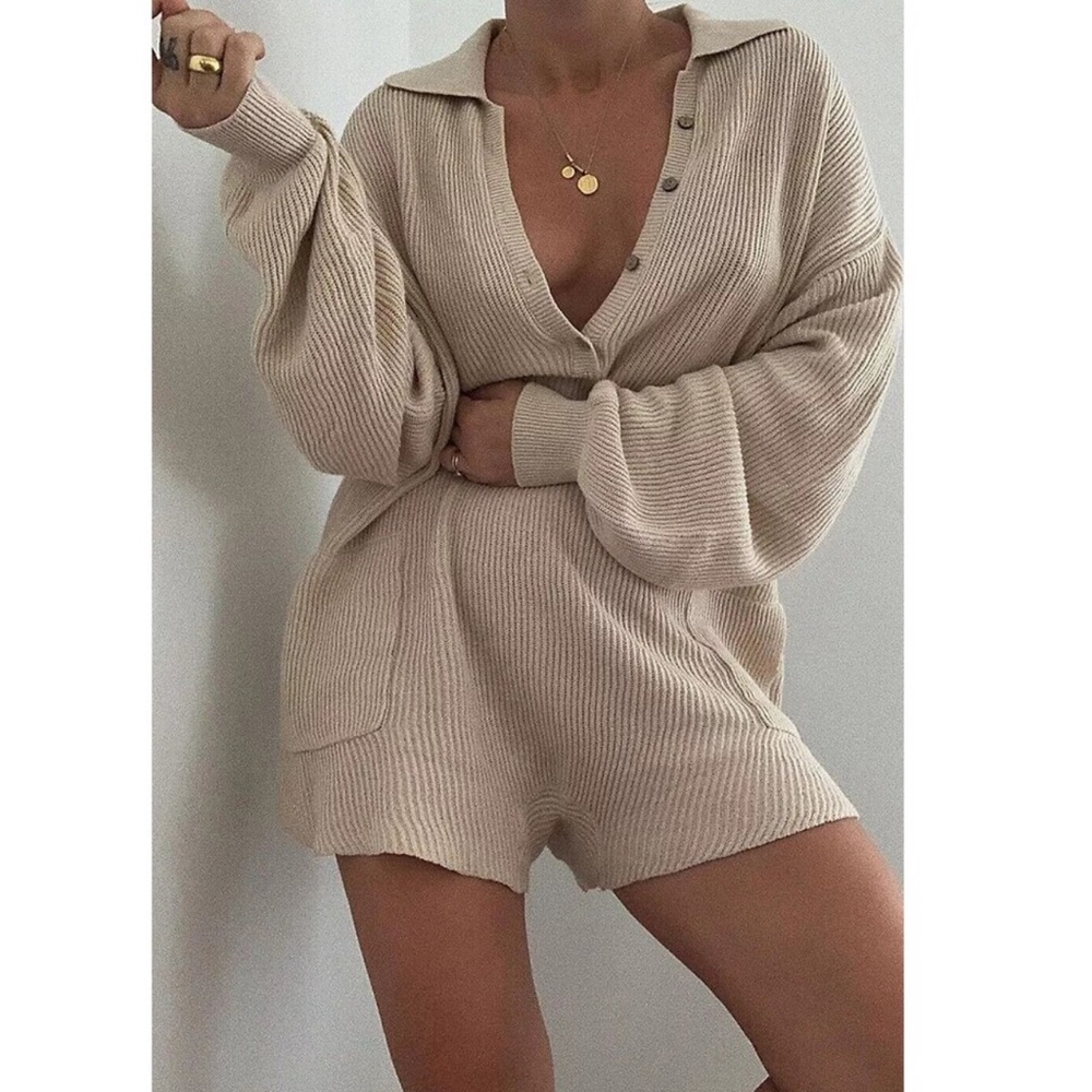 Free People Picnic Sweater Playsuit